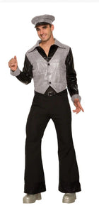 1970s Disco Silver Fox Adult Costume Shirt W/Vest Fits Up To 42” Chest