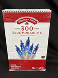 Holiday Time Indoor & Outdoor Mini String Christmas Lights 65.7’ 300 Ct Blue1