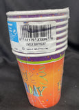 Lively Birthday 9 Oz. Paper Cups 8Ct