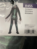Glow Reaper Grim Skeleton Girl Suit Child Costume Size Med 8-10