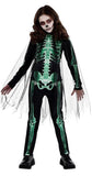 Glow Reaper Grim Skeleton Girl Suit Yourself Fancy Dress Halloween Size S 4-6