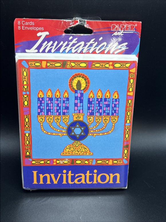 Menorah Invitation Fill-In 8 Count