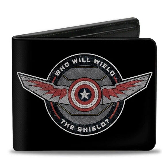 The Falcon Winter Soldier Icon Who Will Wield The Shield Bifold Wallet Marvel