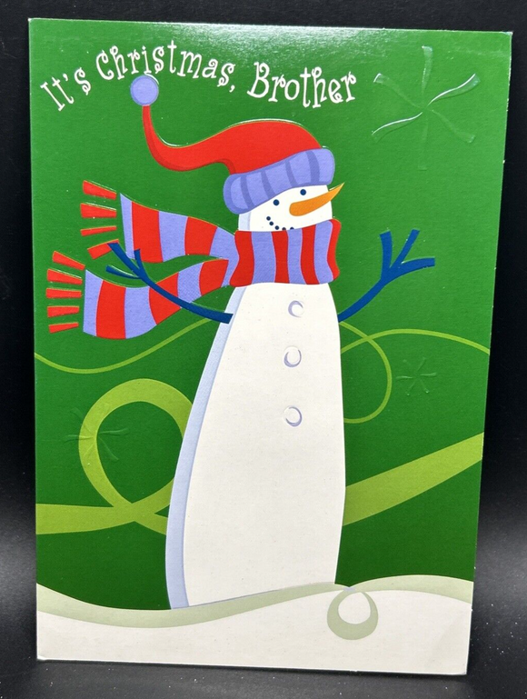 Merry Christmas Brother Greeting Card w/Envelope