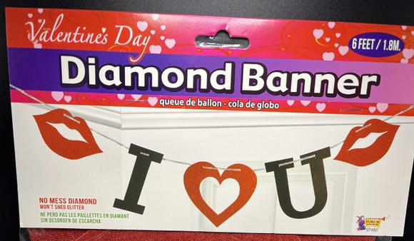 6’ Valentine’s Day Diamond Banner 