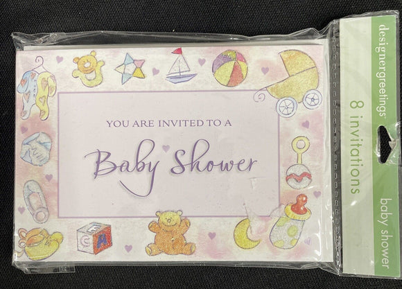 Baby Shower Invitation 8Ct