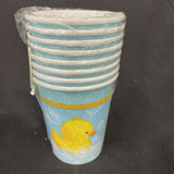 Bubble Bath Rubber Ducky Duck Animal Cute Baby Shower Party 9 oz. Paper Cups