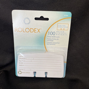 Rolodex Petite List Finder Card Refill - 100 Address Card - White (ROL67553)