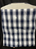 Artisan Collection Reprime Mens M 100% Cotton Mulligan Check Shirt RP250 Wht/Nav