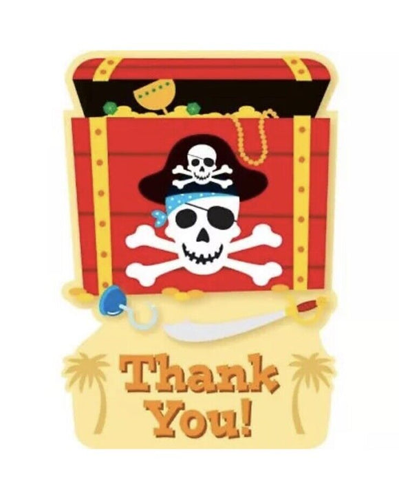 Pirate Party Thank You Notes