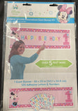 MINNIE MOUSE Fun to Be One GIANT CUSTOMIZABLE BANNER ~ 1st Birthday Supplies