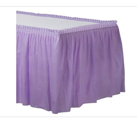 Lavender Tableskirt Plastic 14 X 29