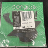 Flying Colors School Spirit Graduation Party Paper Luncheon Napkins Green