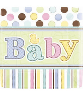 Baby Shower Plates Gender Neutral Dinner Plates MultiColor Ducks 10"  18ct