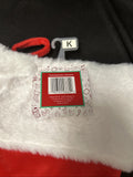 RED VELVET Initial  WHITE FUR CUFF MONOGRAM K CHRISTMAS STOCKING3