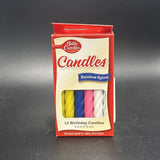 BETTY CROCKER BIRTHDAY CANDLES 3" RAINBOW SPIRAL 12 CT2