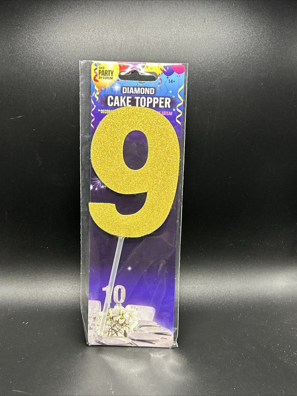 Diamond Glitter Table Number Cake Topper  4