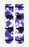 Marvel Black Panther Chibi T'Challa Tie-Dye Crew Socks Size 6-12