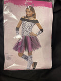 Zebra Costume for Girls size Medium 8-10  New by Fun World