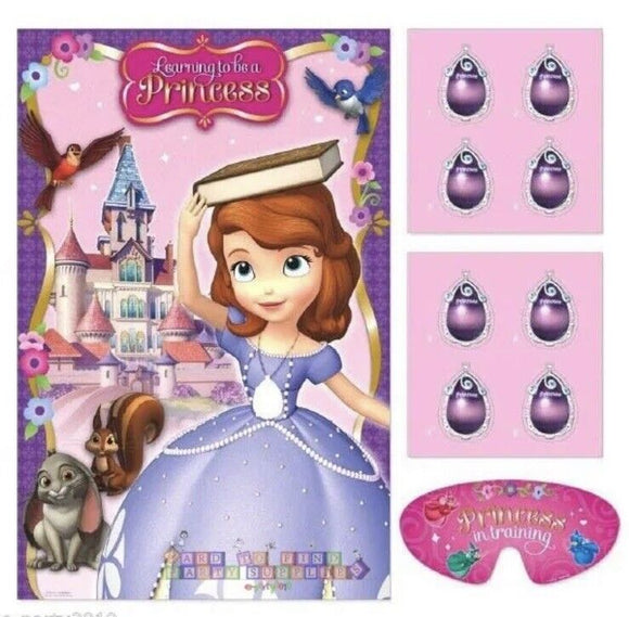 SOFIA the FIRST PARTY GAME POSTER ~ DISNEY PRINCESS Birthday Party Supplies