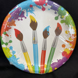 Art Party 9 Inch Paper Plates 8 Per Pack Painting Birthday Paint Party Tableware