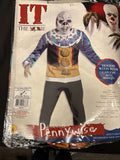 Adult Pennywise Hoodie With Mask When Zipped, Extra Small1