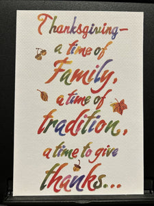 Thanksgiving Greeting Card w/Envelope