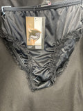 Ruffle Back Rhumba All Black Dance Panty Size Medium/Large