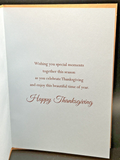 Happy Thanksgiving Daughter and Husband Greeting Card w/Envelope