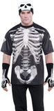 Black & Bone T-Shirt Skeleton Skull Man Dress Up Halloween Adult Costume XL0