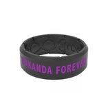 Marvel Groove Life "Black Panther Icon/Wakanda Forever" Silicone Ring Size 11