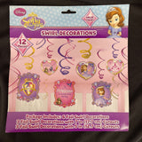 Disney Sofia the First Birthday Party Decorations 6 Foil Swirls