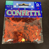 Amscan Metallic RED Star Shaped Confetti Pieces Table Party Decor, 14 Grams NOS