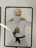 Ninja Avenger Il with Armor, White, Child Medium 8-101