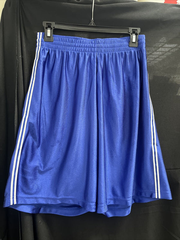 LaxWorld Lacrosse Shorts Royal Blue/White Stripe Elastic Waist w/Drawstrings M