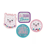 Llama Patches 4 Count Birthday Party Supplies Favor Kids Alpaca