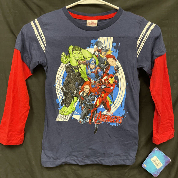 Graphic Marvel Avengers Kids Long Sleeve Shirt Size 8