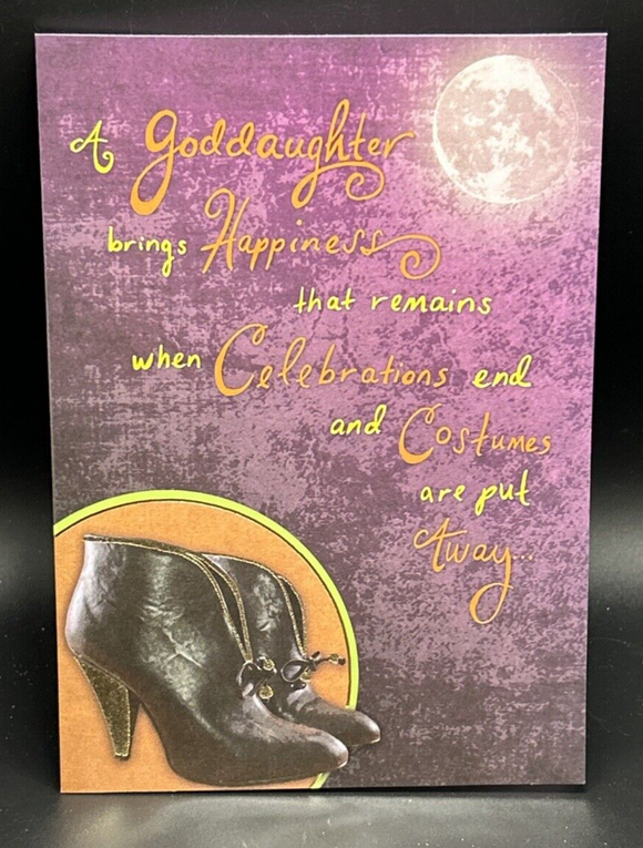 For Goddaughter on Halloween Greeting Card w/Envelope