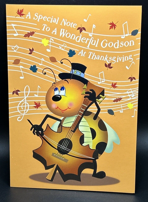 Happy Thanksgiving Godson Greeting Card w/Envelope