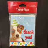 Creative Converting 8 Count Paw-ty Time Thank You Cards 8Ct