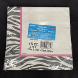 Zebra Print Party Lunch Napkins 16ct 13x13”