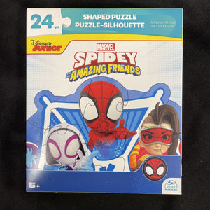 Spidey & Amazing Friends 24Pc Silhouette Shaped Kids Puzzle By Spin Master