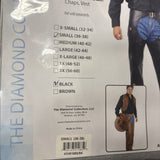 Cowboy Western Biker Chaps Vest Black Faux Leather Adult Costume Small 36-383