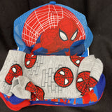 Spiderman Kids Adjustable Mesh Hat & 4 Pairs Of Ankle Socks Sz 7-9