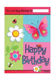 Garden Girl Butterfly Flower Ladybug Kids Birthday Party Favor Sacks Loot Bags