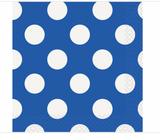 Blue Polka Dot Beverage Napkins