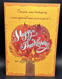 Happy Thanksgiving Cousin Greeting Card w/Envelope