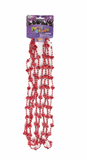 St. Valentine's Day Red Heart Shape Party Beads Plastic Necklaces Metallic 4/PK