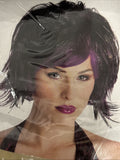 Adult Razor Pixie Purple & Black Halloween Wig0