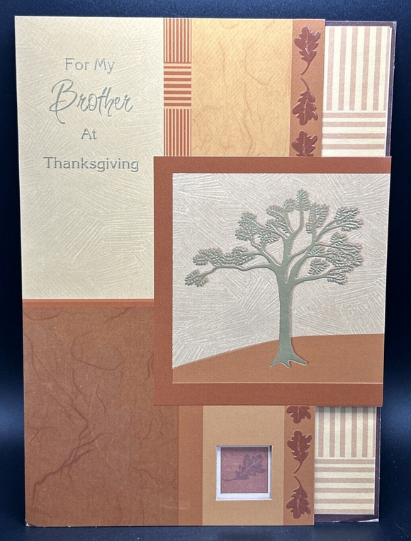 For Brother on Thanksgiving Greeting Card w/Envelope